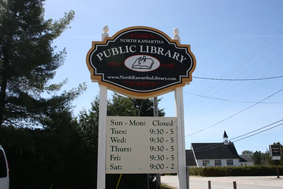 North Kawartha Public Library sign